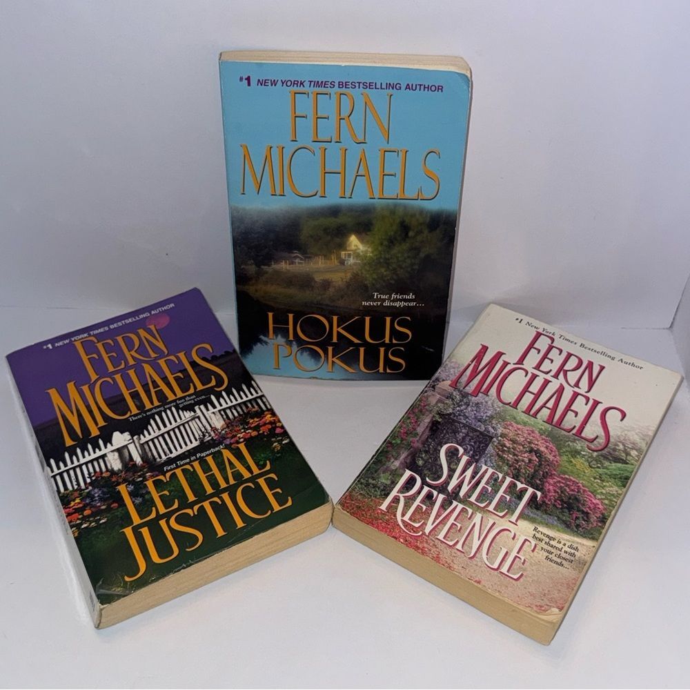 Fern Michaels large paperback - Hokus Pokus, Lethal Justice, Sweet Revenge books